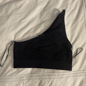 Zara Black Textured Crop Top Women’s Large